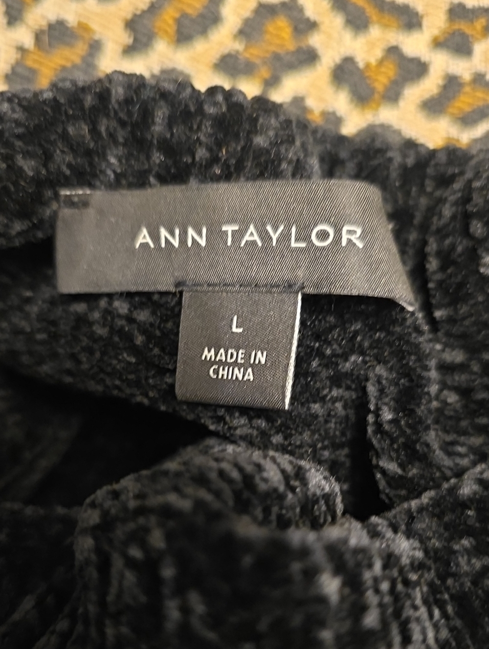 Ann Taylor Black Sweater Label